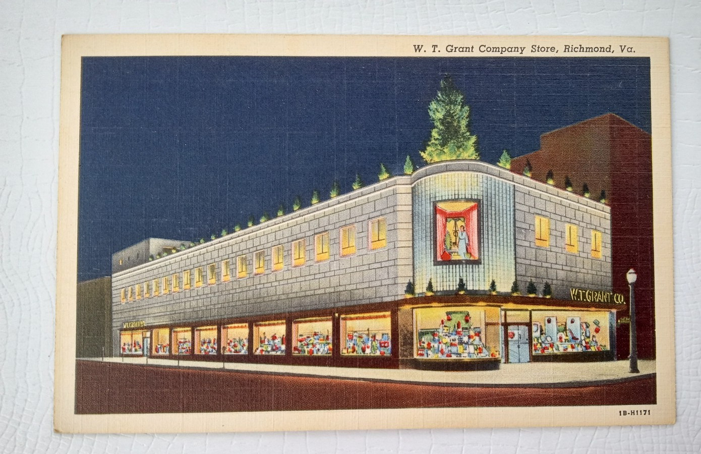 RICHMOND VIRGINIA VA LINEN POSTCARD W T GRANT COMPANY DEPARTMENT STORE c1950 RICHMOND VIRGINIA VA LINEN POSTCARD W T GRANT COMPANY DEPARTMENT STORE c1950