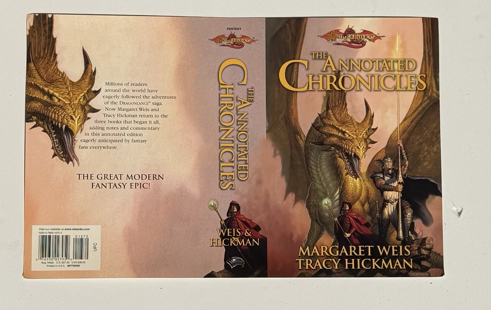 Dragonlance Annotated Chronicles 2002 WOTC Cover Flat Todd Lockwood Weis Hickman