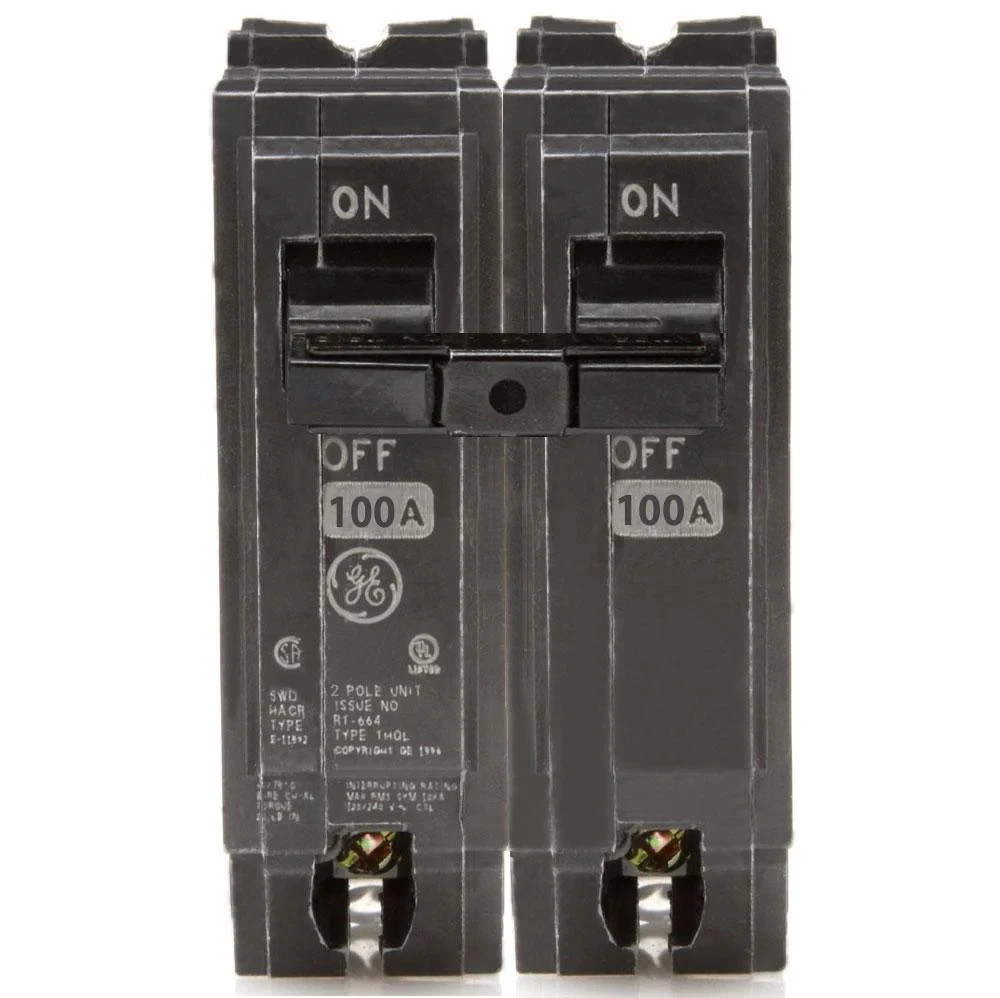 GE ABB THQL21100 100 Amp Circuit Breaker | 100 A, 2 Pole, 120/240 V