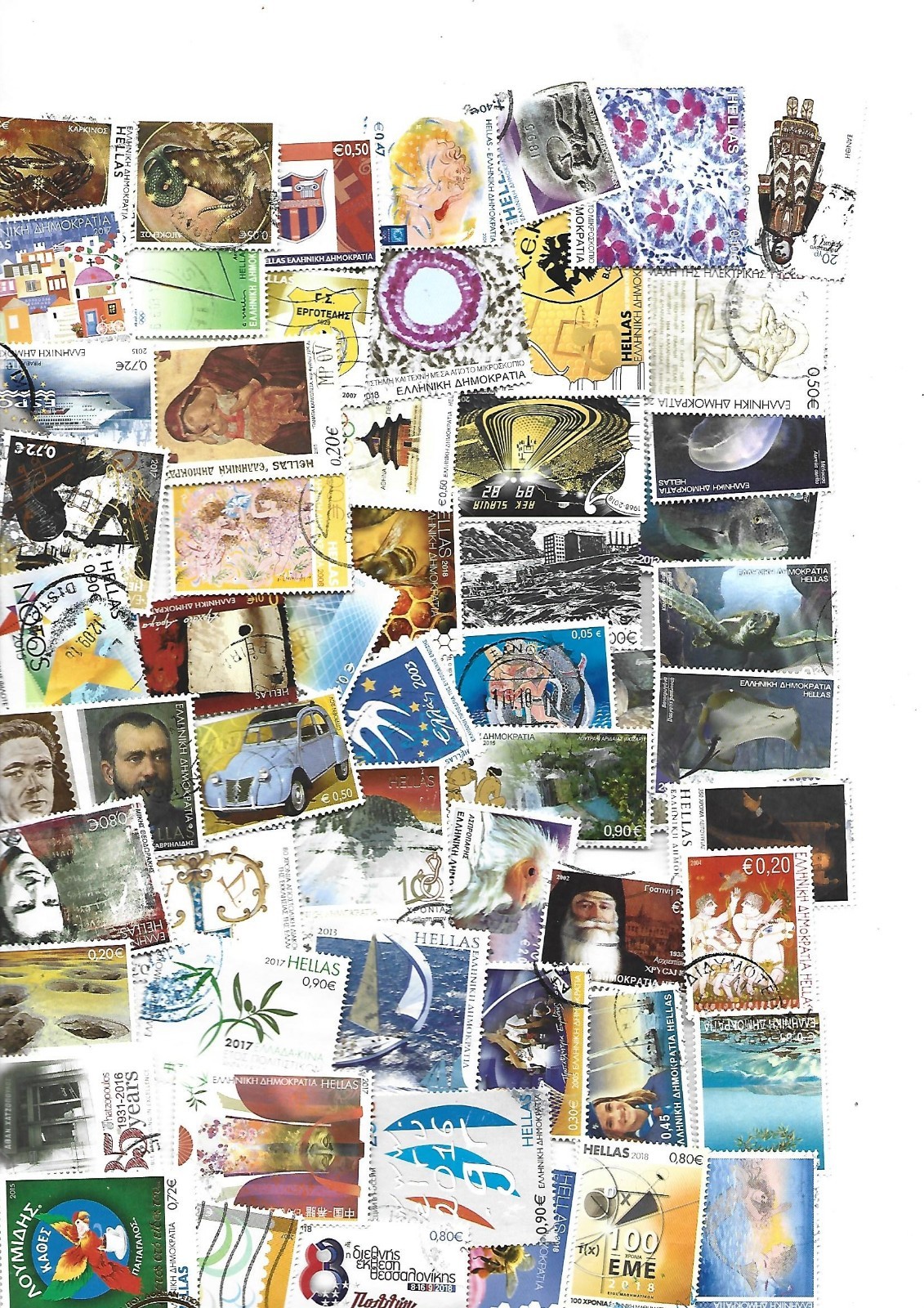 GREECE 150 DIFFERENT USED STAMPS only euro, NEW LOT. GREECE 150 DIFFERENT USED STAMPS only euro, NEW LOT.