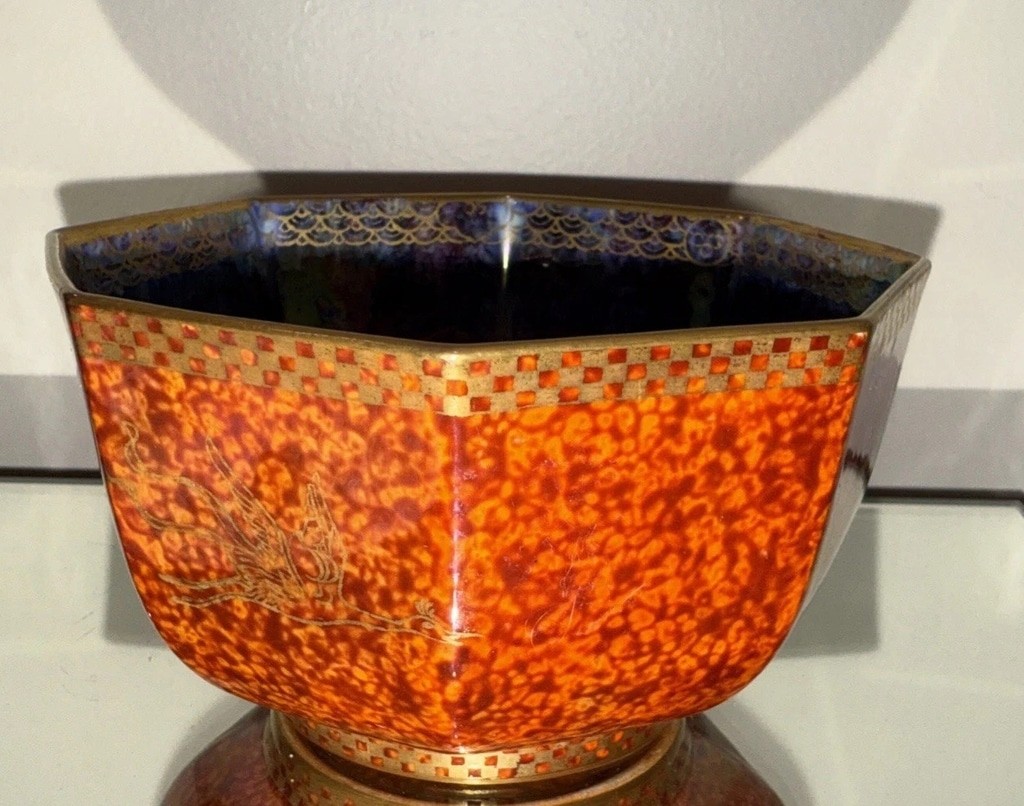 1920 Daisy Makeig-Jones Fairyland Phoenix Octagonal Bowl