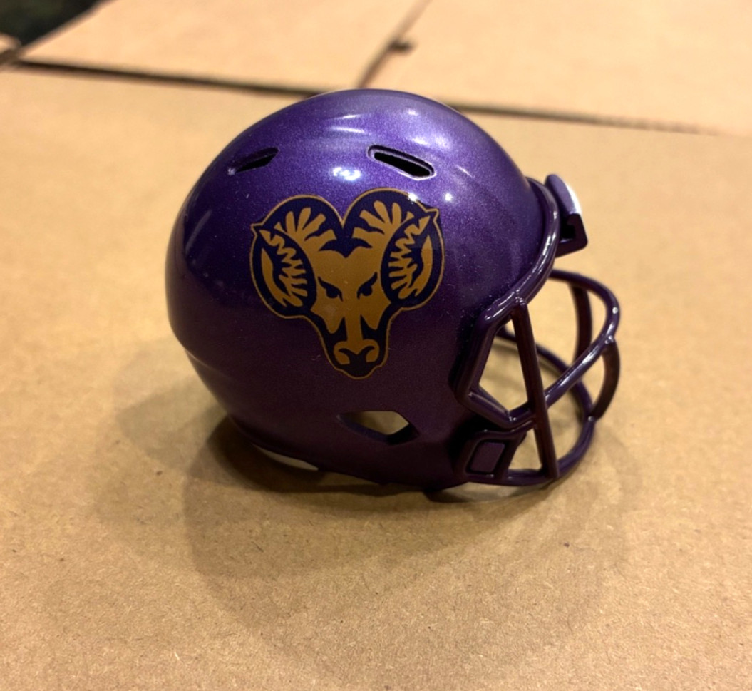 West Chester Rams custom pocket pro helmet D2 Division 2 West Chester Rams custom pocket pro helmet D2 Division 2