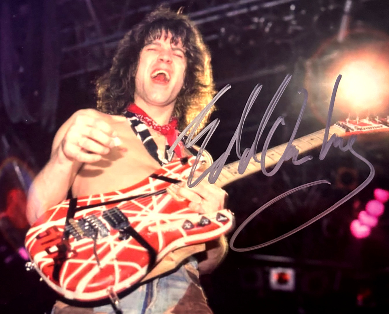 EDDIE VAN HALEN Signed 8x10 inch Original Authentic Autograph w/COA