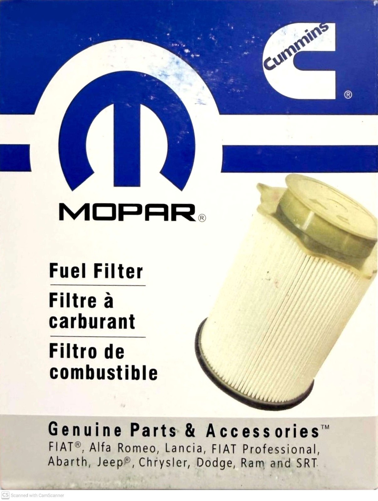 Mopar fuel filter mo-291 Diesel engine 68157291AA For Ram 6.7L Cummins Mopar fuel filter mo-291 Diesel engine 68157291AA For Ram 6.7L Cummins