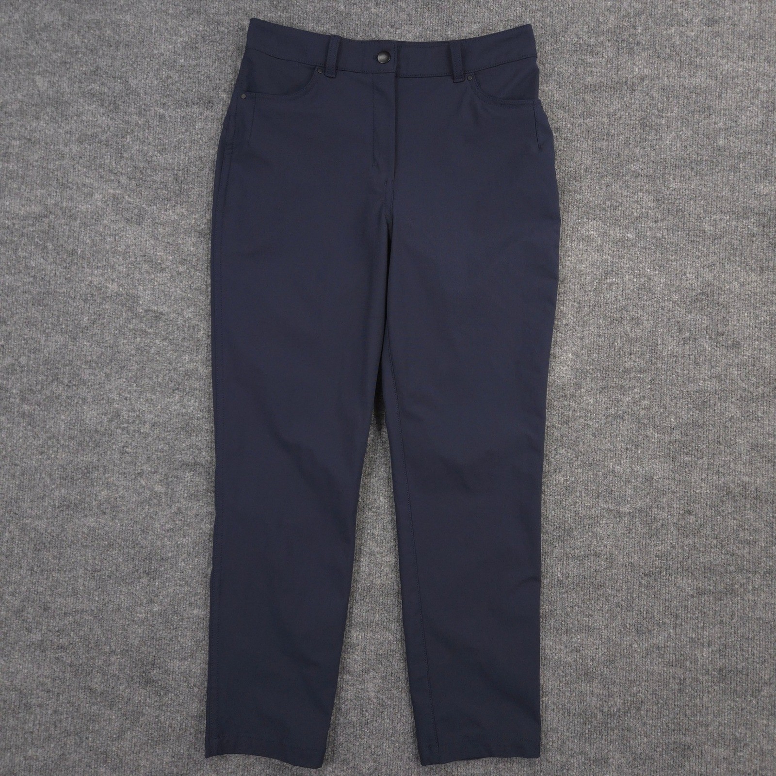 Lululemon City Sleek 5 Pocket 7/8 Pants Womens 8 Navy Warpstreme Performance