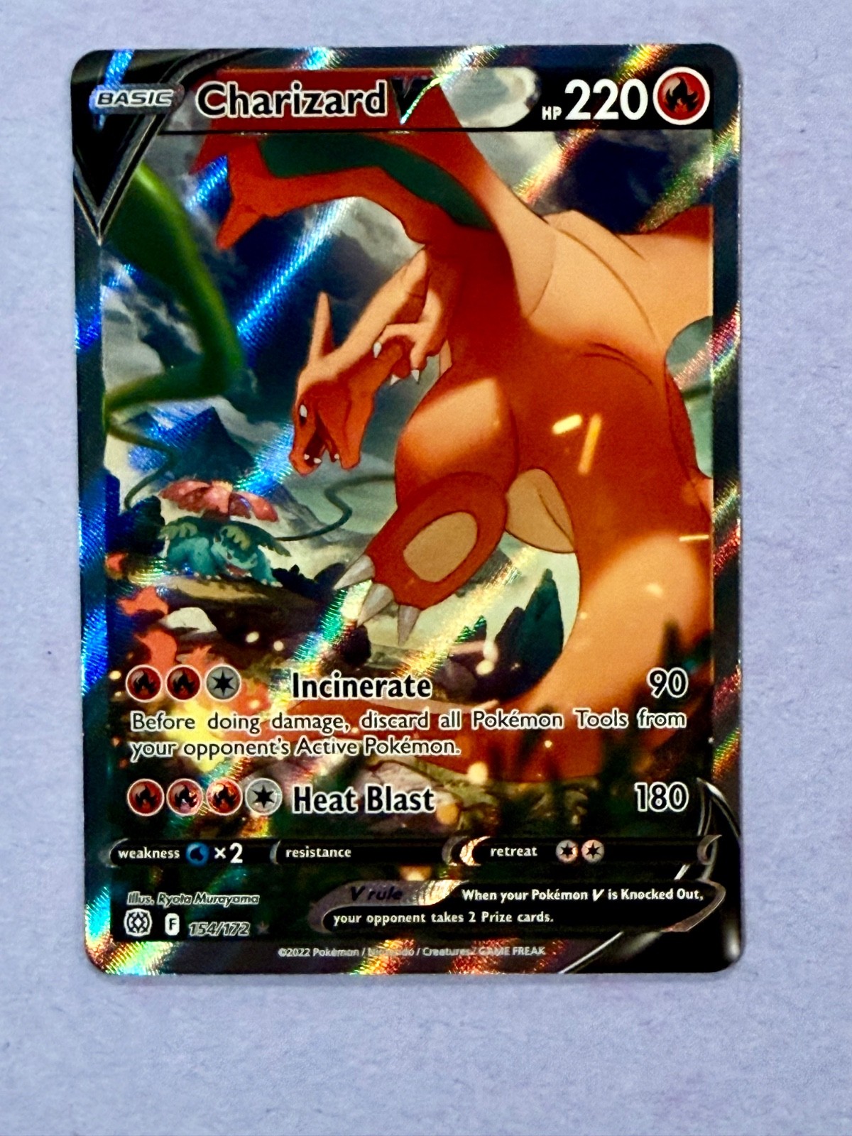 Charizard V Alternate Full Art 154/172 Swsh09 Brilliant Stars Holo Charizard V Alternate Full Art 154/172 Swsh09 Brilliant Stars Holo