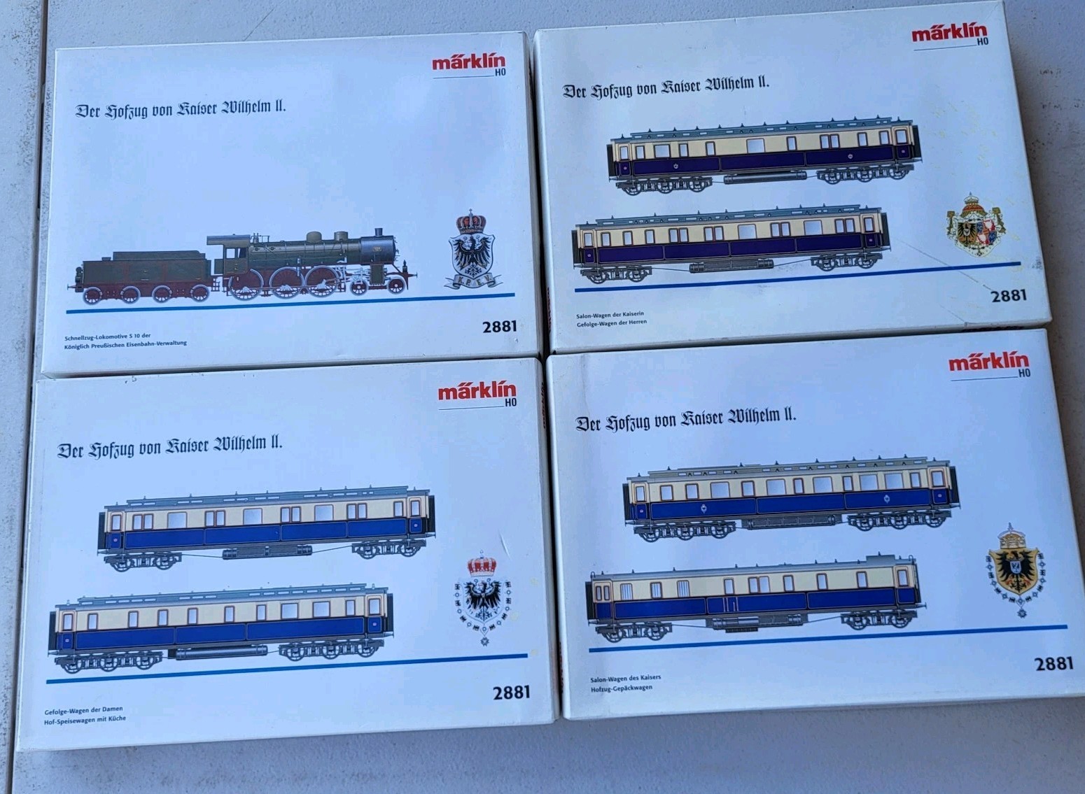 MARKLIN H0 4/ 2881 KAISER WILHEIM IMPERIAL 11. TRAIN SET MARKLIN H0 4/ 2881 KAISER WILHEIM IMPERIAL 11. TRAIN SET