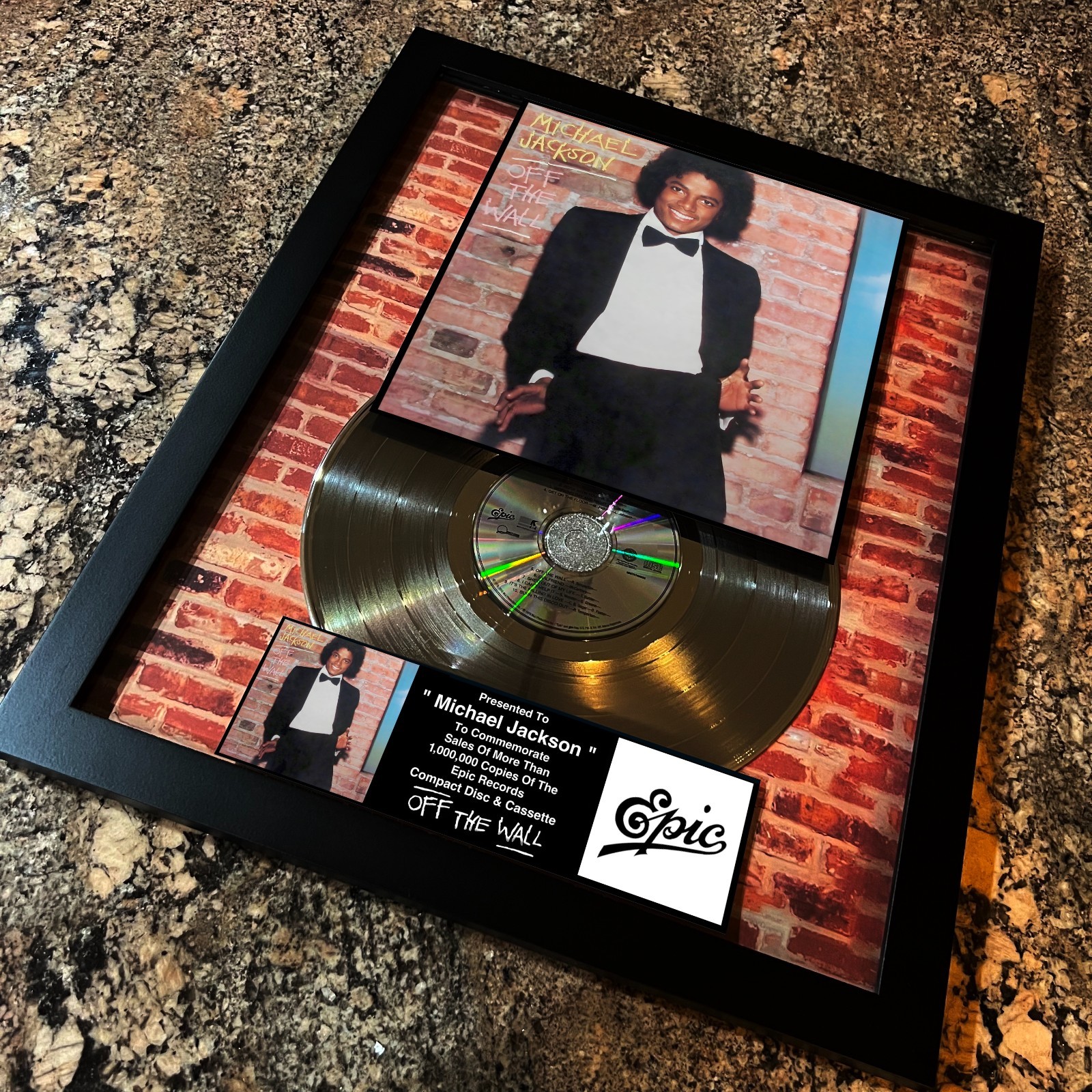 Michael Jackson ( Off The Wall ) Platinum Music Award Vinyl LP Record CD