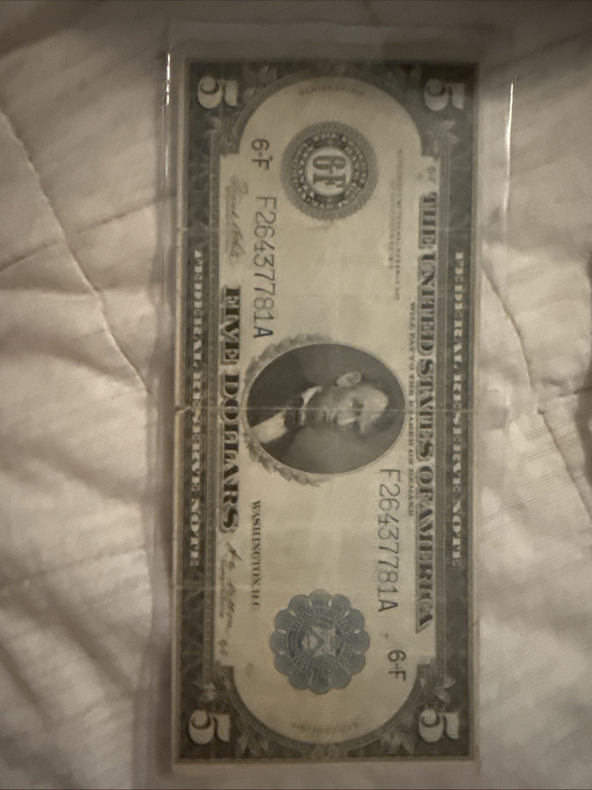 $5 Dollars 6F 1914