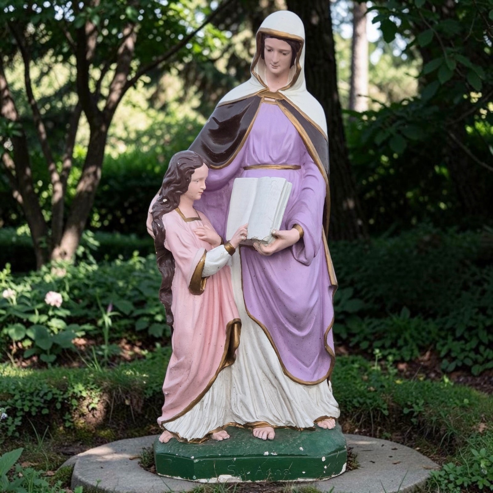 Large Vintage St Anne Teaching Virgin Mary 52\