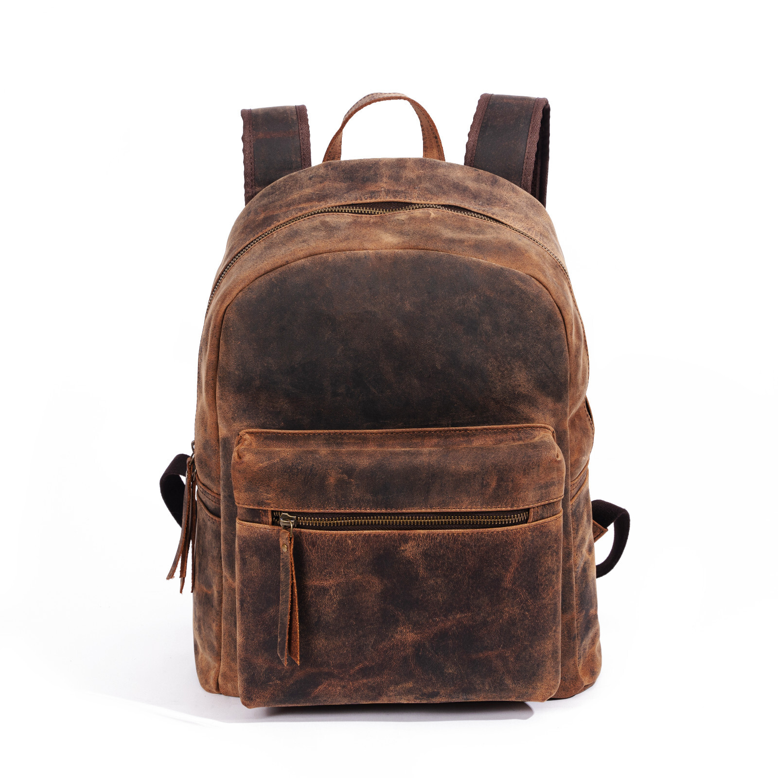 Handmade Vintage 100% Pure Buffalo Leather Backpack Rucksack Travel College Bag Handmade Vintage 100% Pure Buffalo Leather Backpack Rucksack Travel College Bag