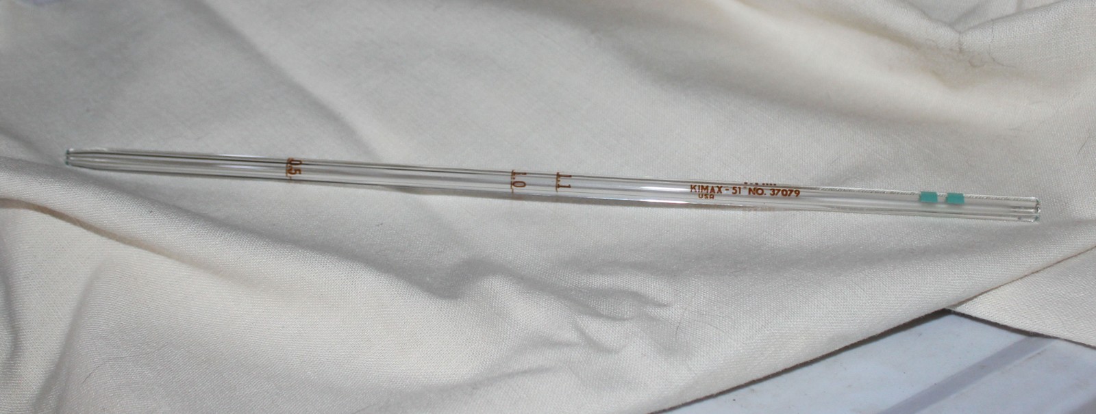 Kimble Products, KIMAX-51, 1.1 mL Measuring Pipet 37079, NOS, Lot of 18 in box Kimble Products, KIMAX-51, 1.1 mL Measuring Pipet 37079, NOS, Lot of 18 in box
