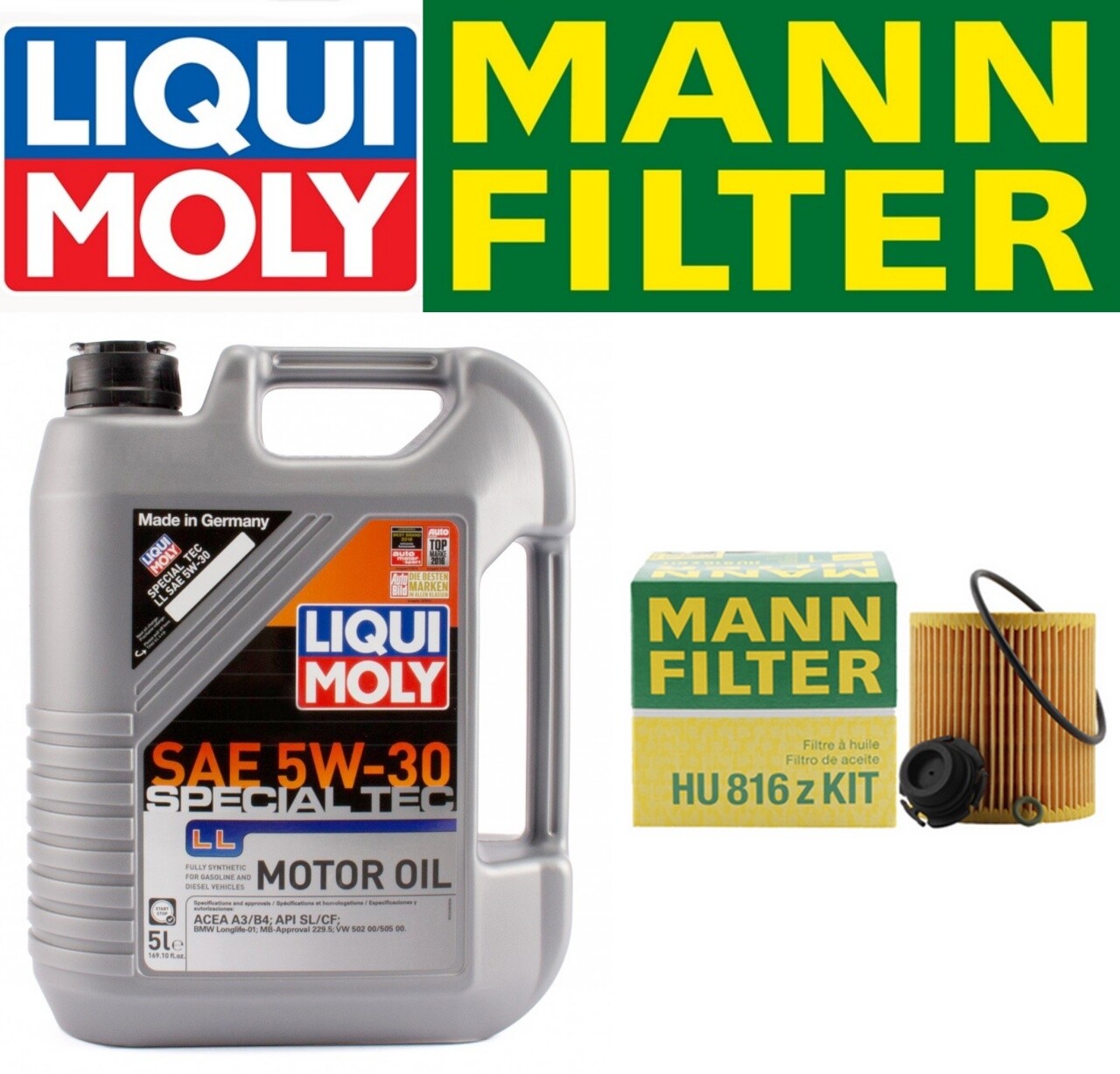 Oil Change Kit w/LIQUIMOLY 5W-30 Special Tec+MANN HU816z KIT Filter SEE FITMENT