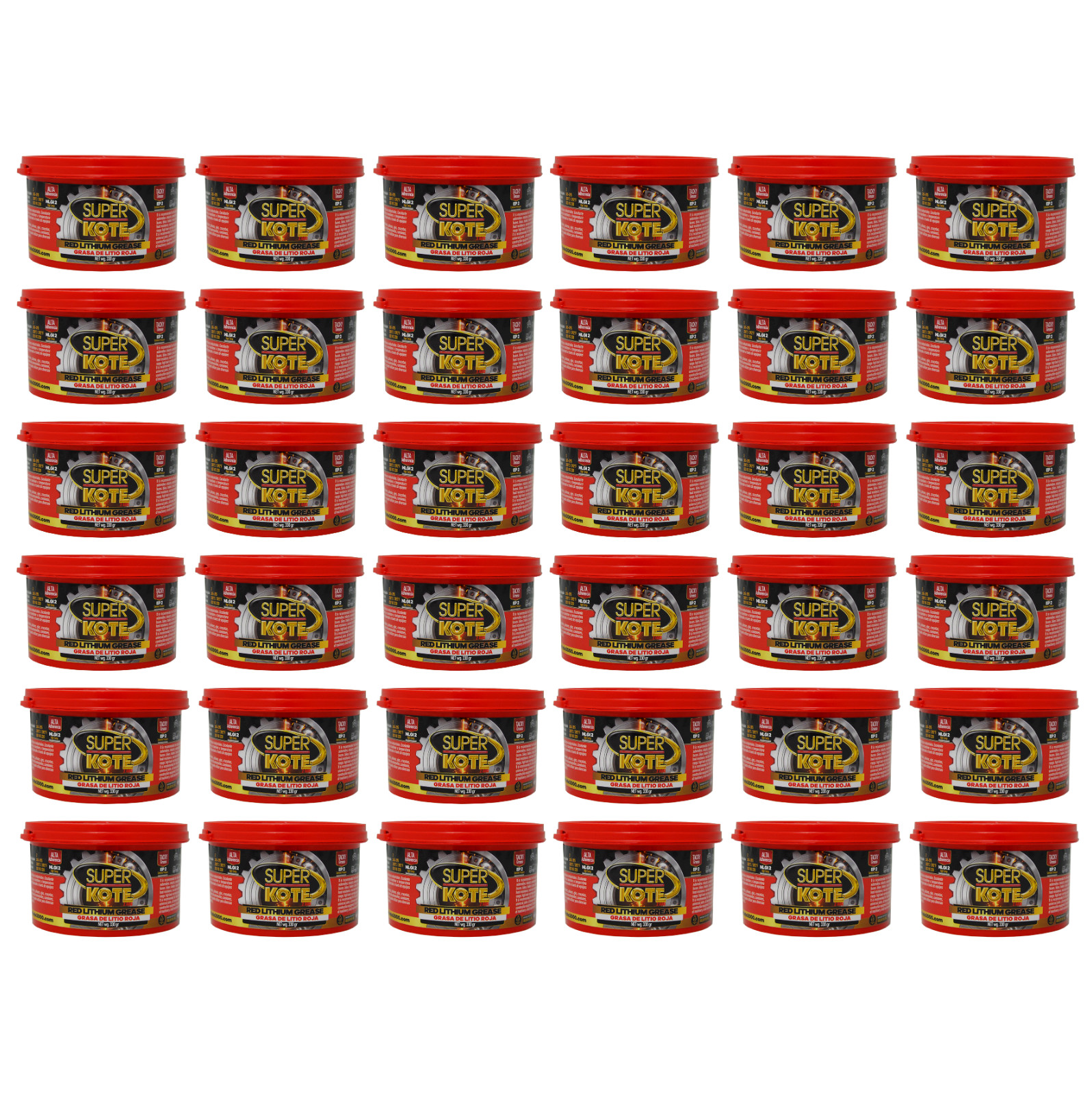 Red & Tacky Lithium Grease NLGI 2 Case of 36- 330g Can. Superkote 2000