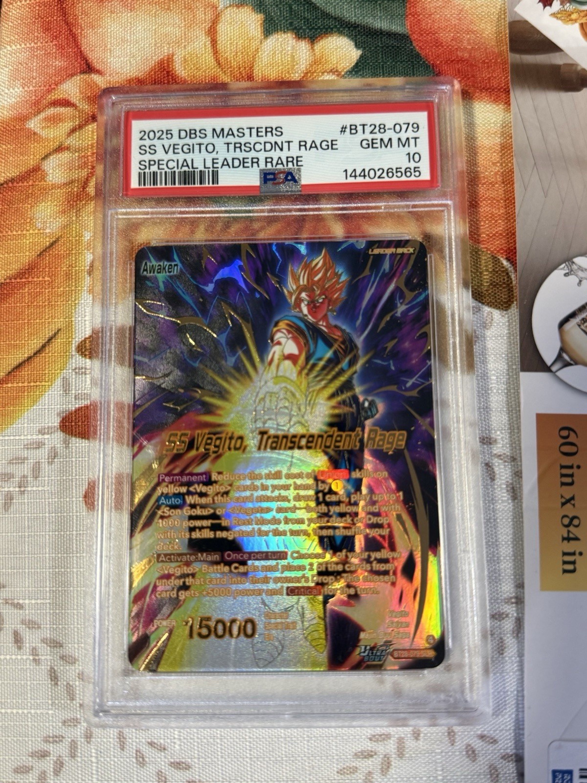 Bandai DBS Masters SS Vegito, Transcendent Rage BT28-079 SLR Leader Foil Bandai DBS Masters SS Vegito, Transcendent Rage BT28-079 SLR Leader Foil