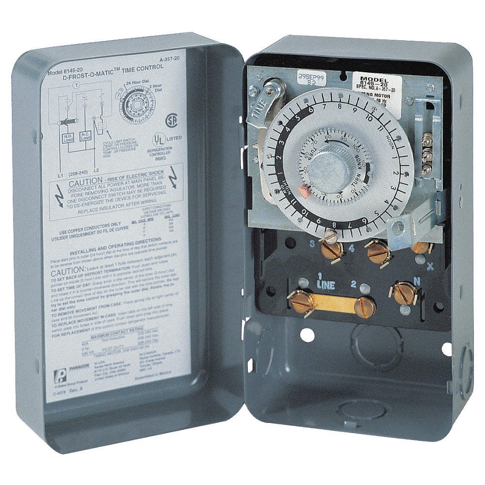 PARAGON 8041-00 DefrostControlTimer,1NO/2NC,120-240VAC 12Z385