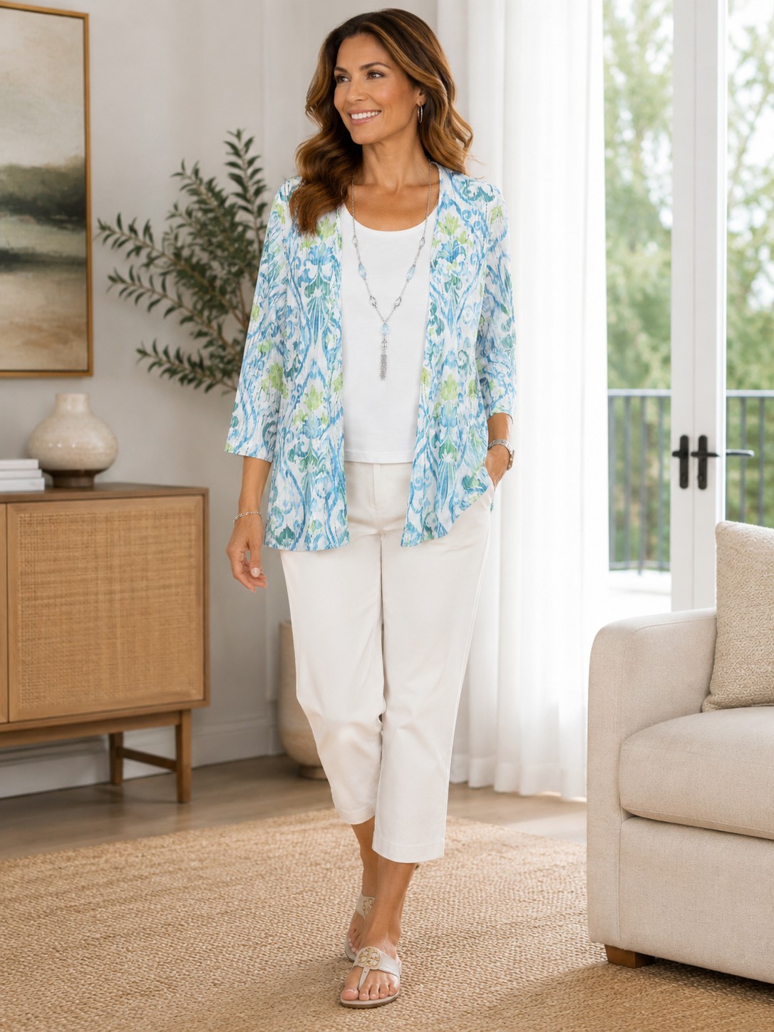 NWT Alfred Dunner Petite PS Chesapeake Bay 2 Pc Open Cardigan Shell Set Coastal NWT Alfred Dunner Petite PS Chesapeake Bay 2 Pc Open Cardigan Shell Set Coastal