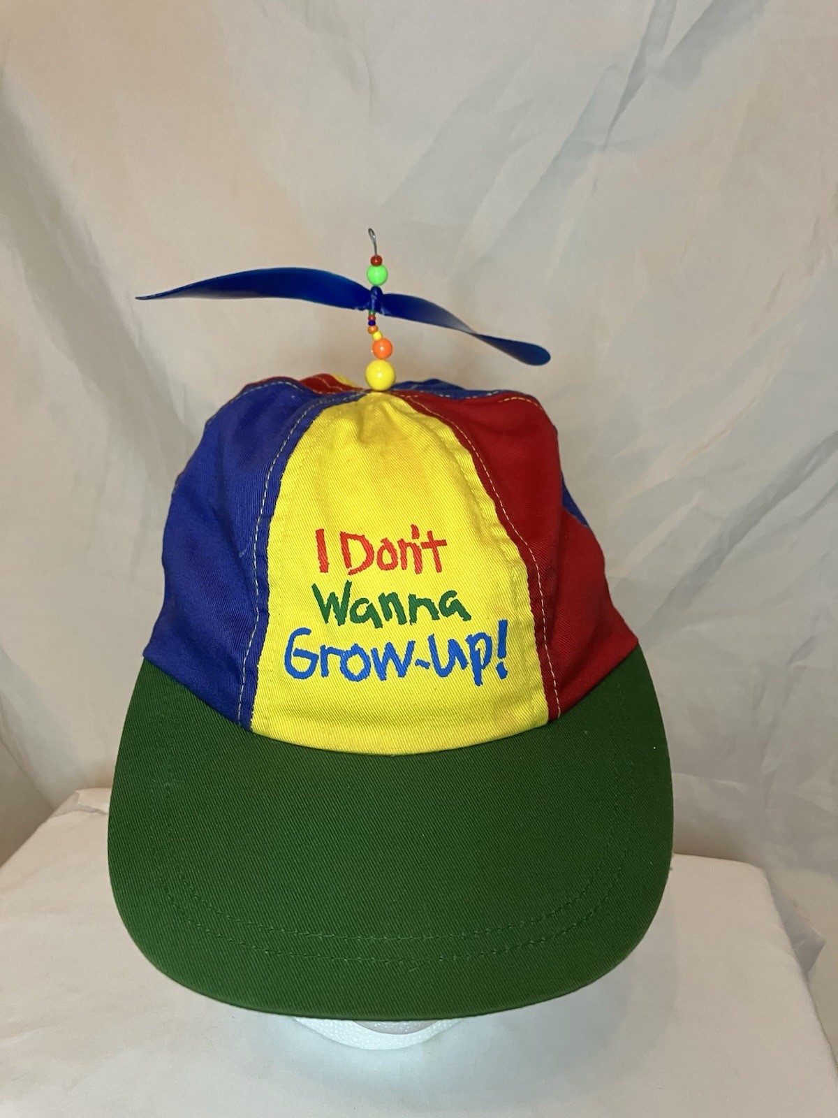I Don’t Wanna Grow Up Propeller Hat Vtg TriSar NWT Toys-r-us Slogan Snapback I Don’t Wanna Grow Up Propeller Hat Vtg TriSar NWT Toys-r-us Slogan Snapback