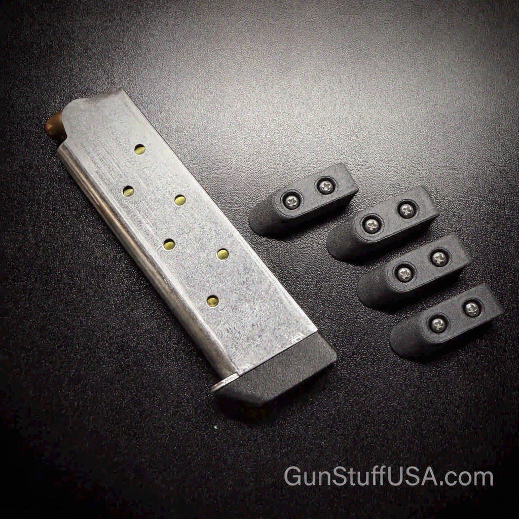 5 (Five) - 1911 Magazine Pad IDPA compliant with Stainless screws - Black