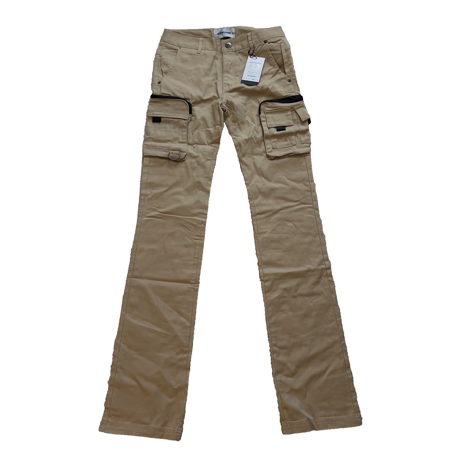 Genuine Mens Cargo Pants Large L 34/36 Light Khaki Stretch Utility GN3212 NWT