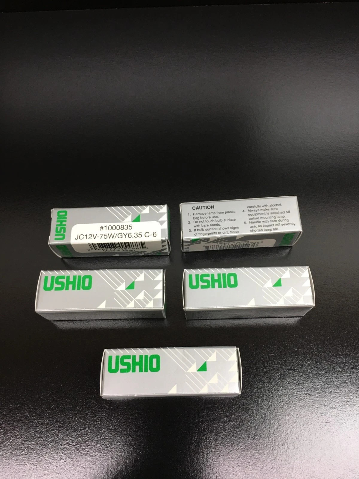 Ushio JC 12V-75W GY6.35 C-6 Microscope Bulb #1000835 Lot 5 Pieces Ushio JC 12V-75W GY6.35 C-6 Microscope Bulb #1000835 Lot 5 Pieces
