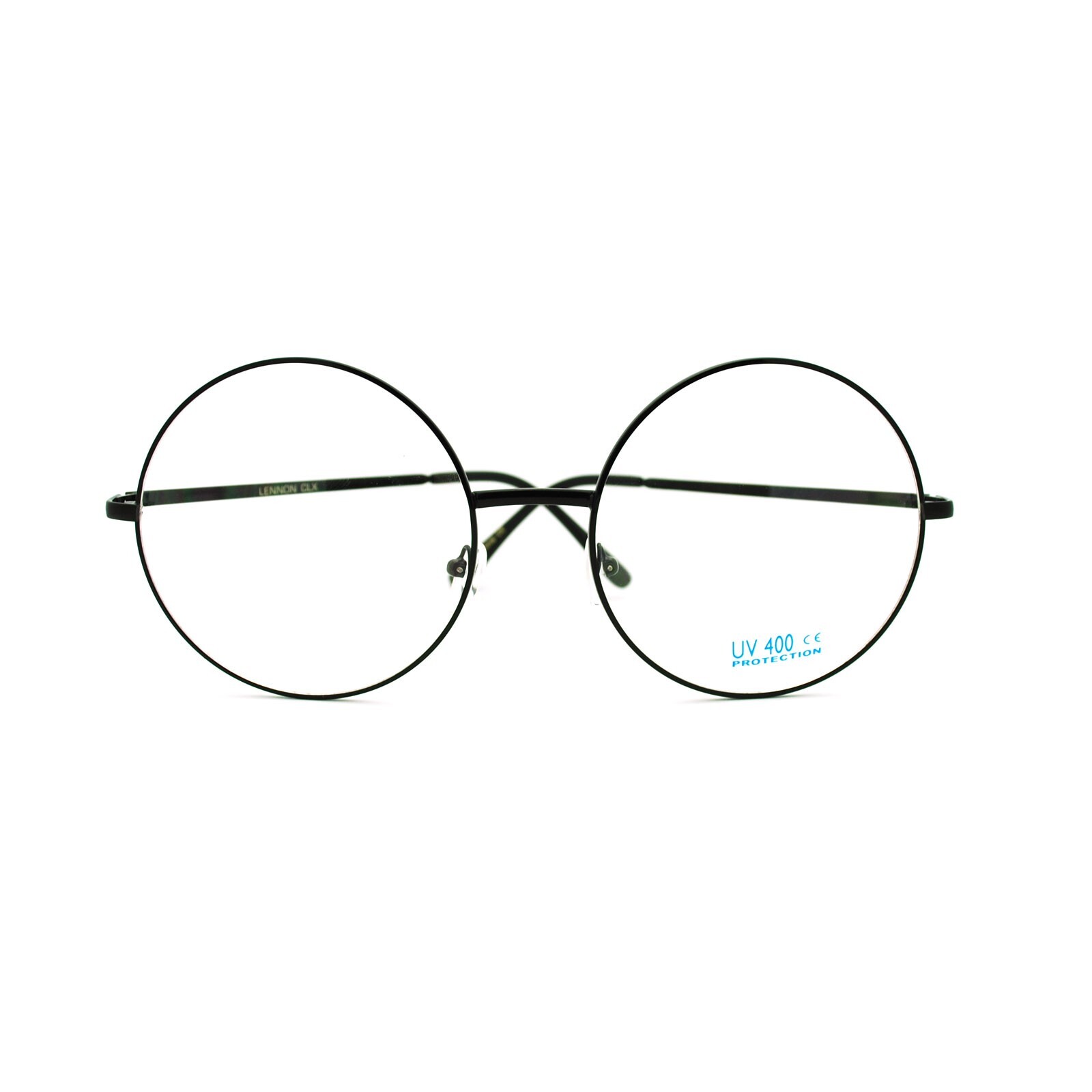 Super Oversized Round Circle Frame Clear Lens Glasses UV400