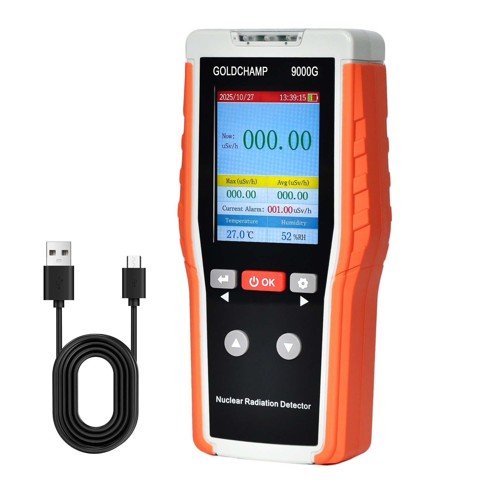 Portable Nuclear Radiation Detector GM Geiger Counter Tube β γ X-Ray Dosimeter Portable Nuclear Radiation Detector GM Geiger Counter Tube β γ X-Ray Dosimeter