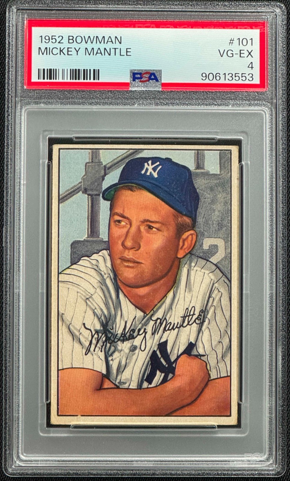 1952 Bowman #101 Mickey Mantle PSA 4 - new label 1952 Bowman #101 Mickey Mantle PSA 4 - new label