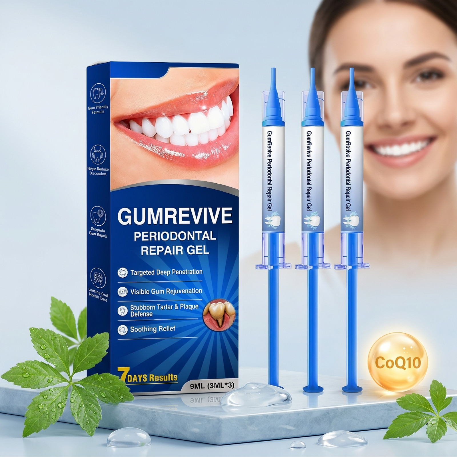 GumRevive Periodontal Repair Gel Gum Shield Soothing Gel, 3Pcs/BOX Mild Formula