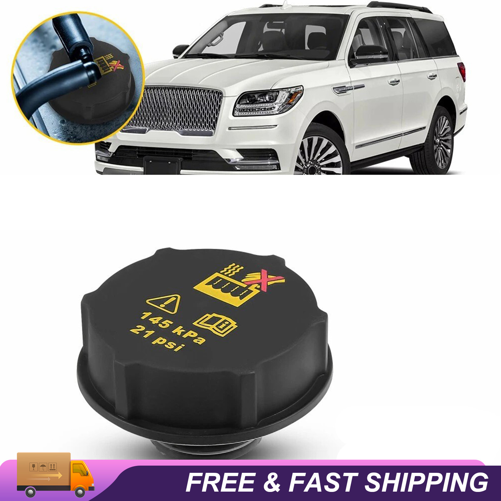 DG93-8101-AA | Radiator Overflow Coolant Cap FOR Ford Volvo Land Rover Lincoln