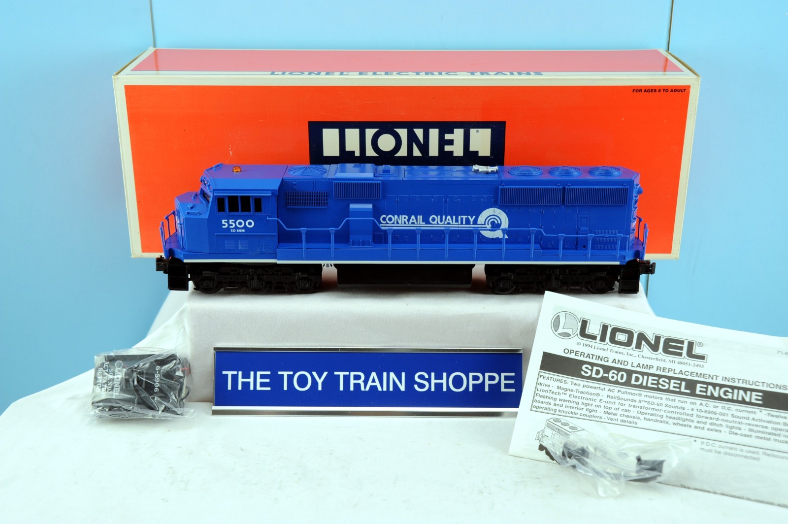 LIONEL 18216 CONRAIL SD-60M DIESEL ENGINE W RAILSOUNDS. TESTED. NEW IN BOX.