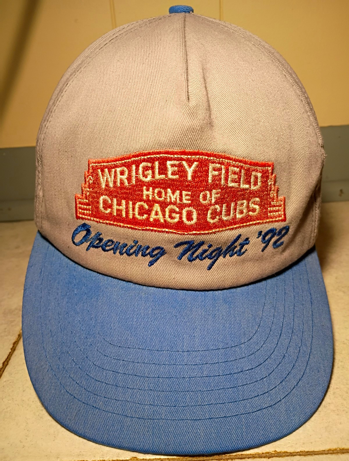 Vintage 1992 Chicago Cubs Wrigley Field Opening Night Hat Florsheim Giveaway 