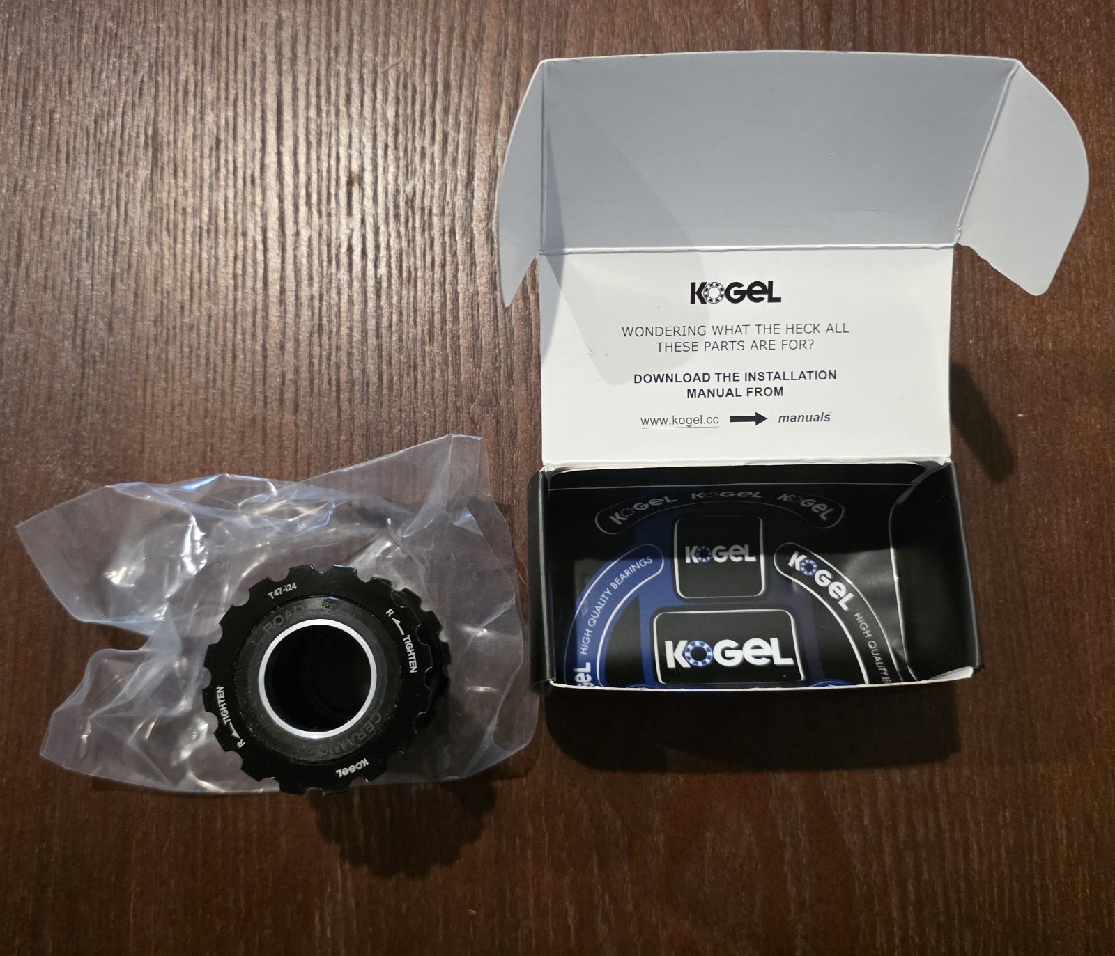 Ceramic BB Kogel T47 Bottom Bracket For Shimano 24mm Spindle, Road Seals