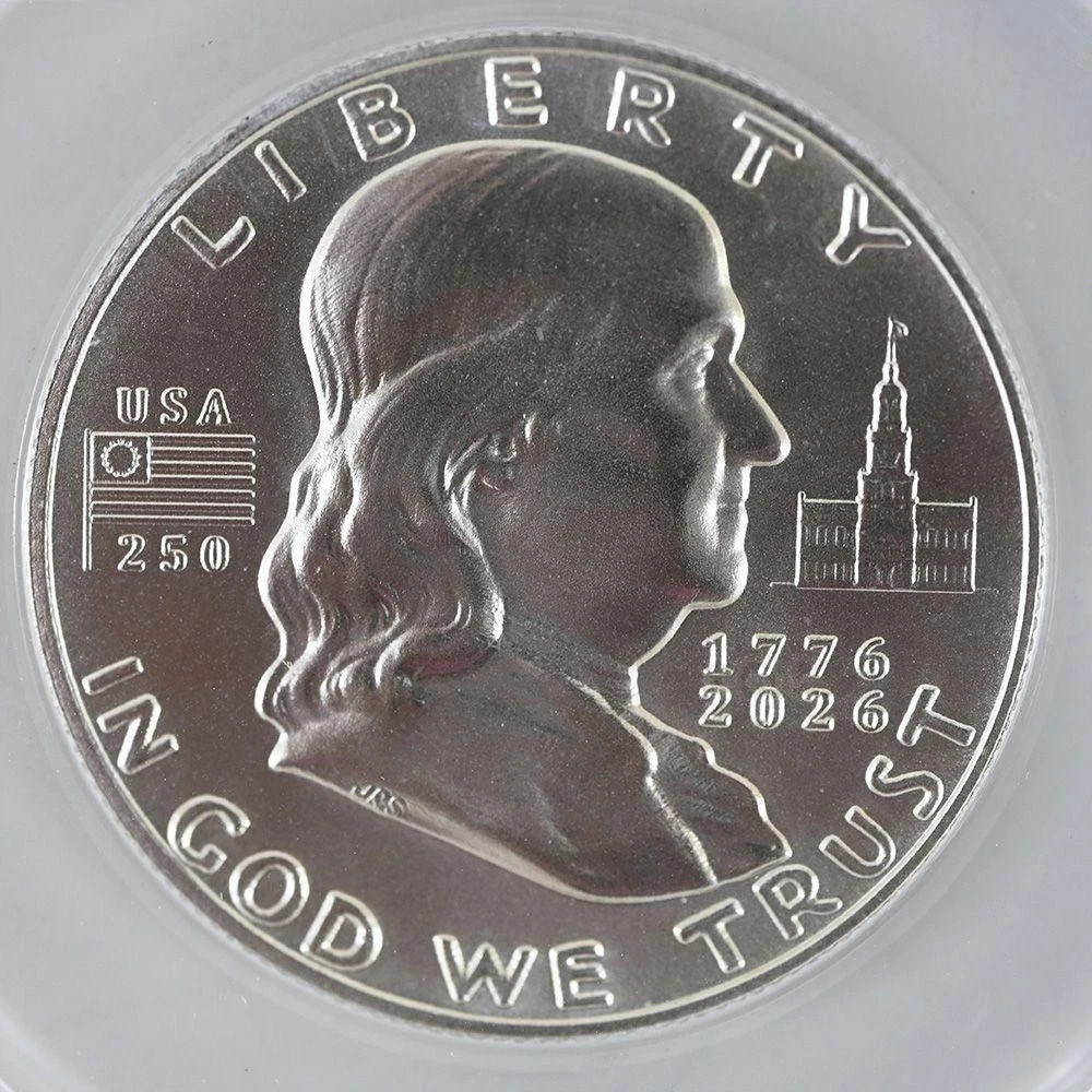 2026 Silver Franklin Privy Half Dollar Dan Carr Overstrike ANACS MS70 Presale