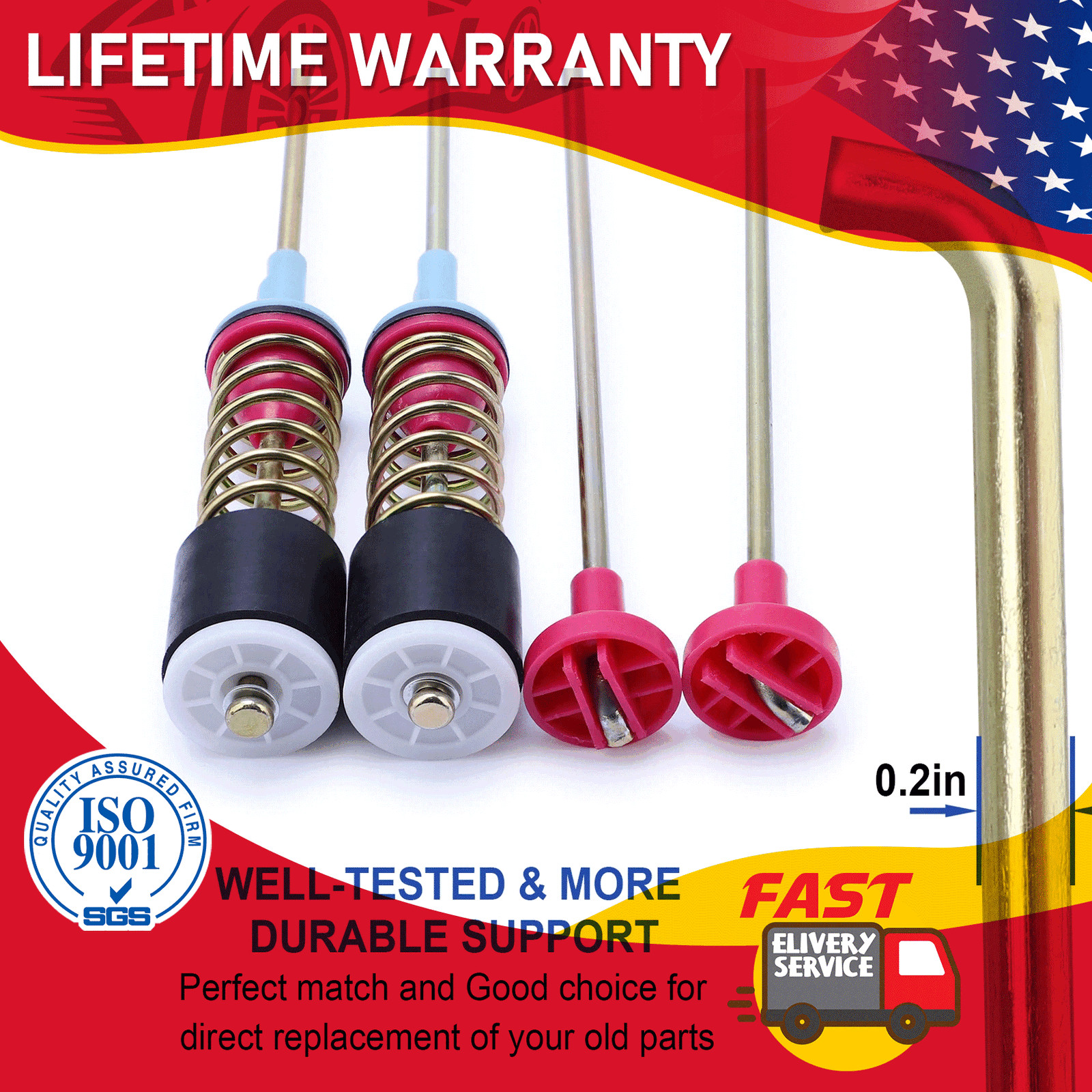 4Pack Suspension Rod For Samsung DC97-16350E DC97-05280W DC97-16350U DC97-16350C