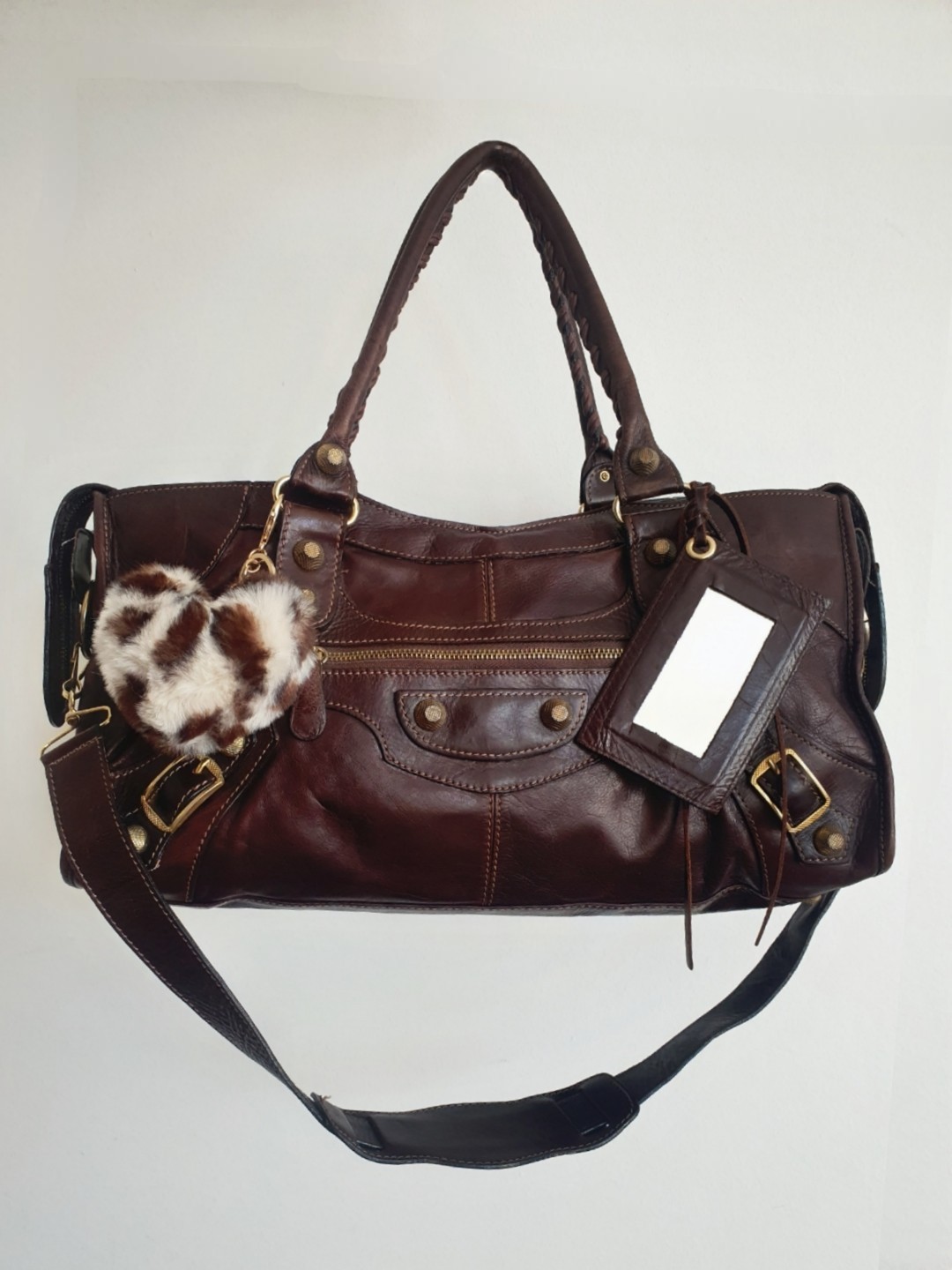 Vintage City Bag Large Brown 🍫 - Motorcycle bag Utilitarian University Y2K 