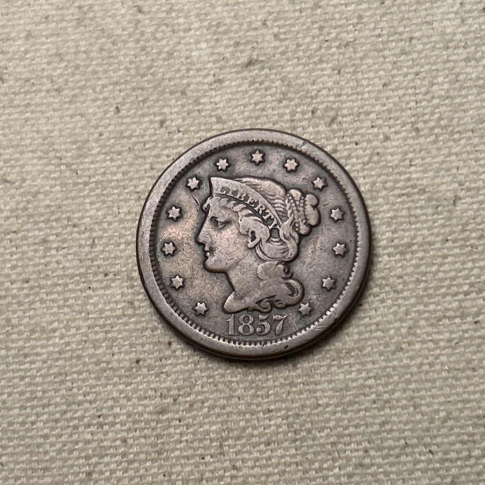 1857 Braided Hair Large Cent #JM-D 1857 Braided Hair Large Cent #JM-D