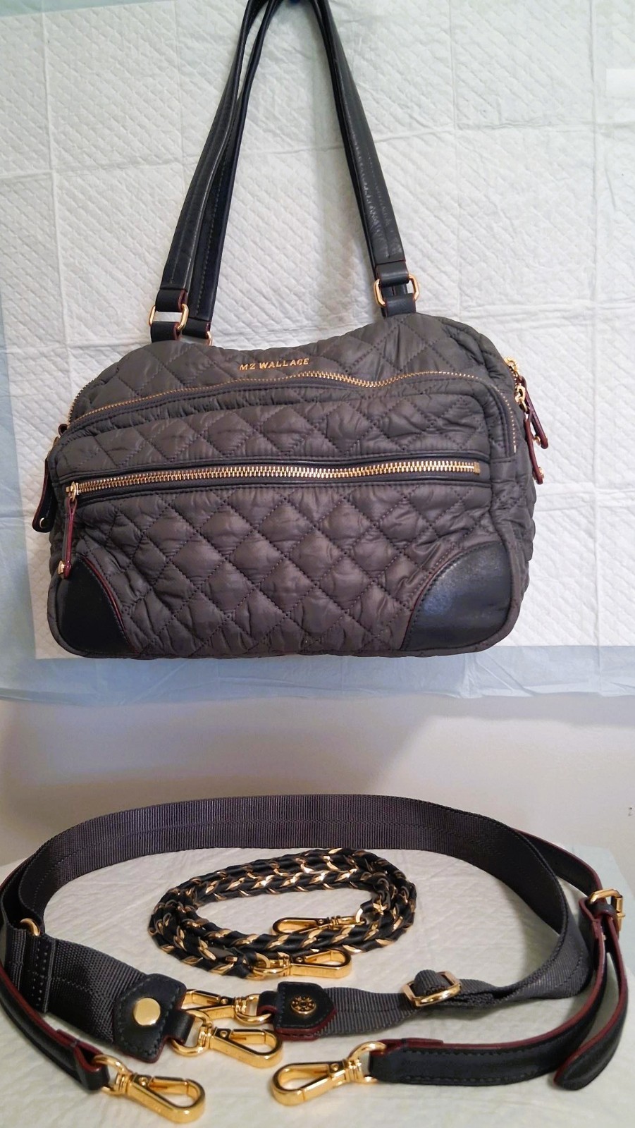 MZ Wallace Crosby Tote – Magnet Gray – Sought‑After Color + 4 Bonus Straps MZ Wallace Crosby Tote – Magnet Gray – Sought‑After Color + 4 Bonus Straps