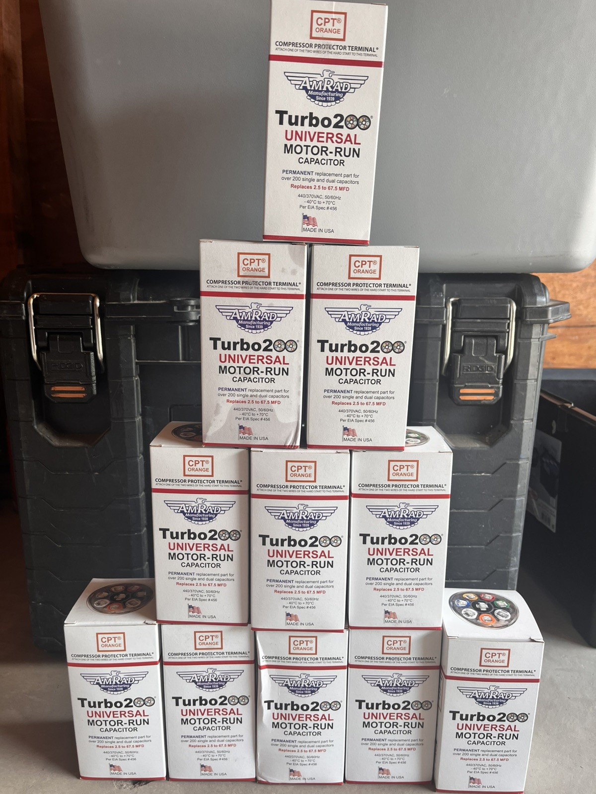 AmRad Turbo200 Universal Motor Run Capacitor 440/370VAC 2.5-67.5 MFD AmRad Turbo200 Universal Motor Run Capacitor 440/370VAC 2.5-67.5 MFD