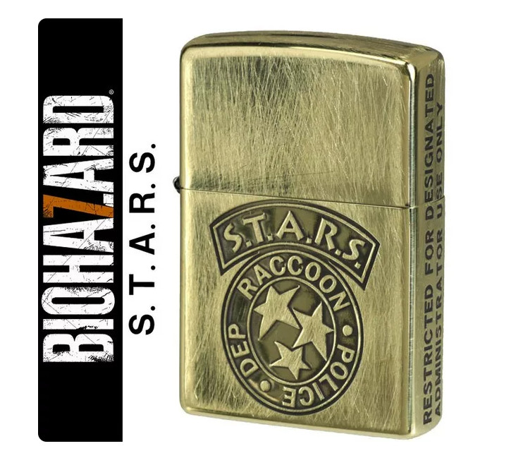 Zippo Lighter Resident Evil STARS Collection Gold Biohazard Capcom
