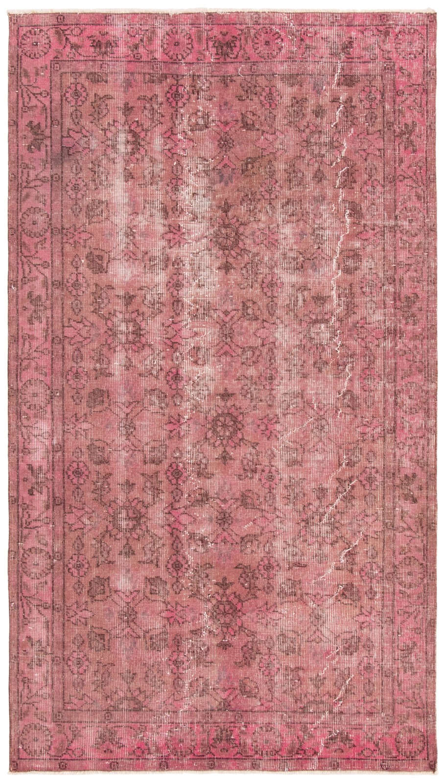 Traditional Salmon Hand-knotted Area Rug 3\'7\