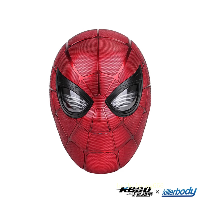 US Killerbody Iron Spider Man 1:1 Wearable Helmet Electric Blink Eyes Mask+Base 