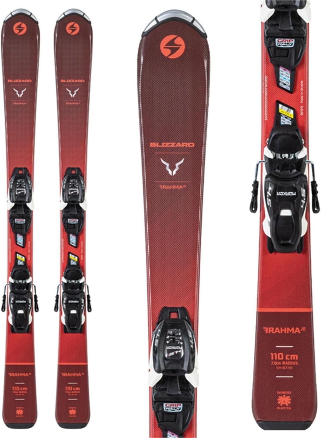 Blizzard Brahma JR Skis with 4.5 Marker Bindings Youth Kids New Blizzard Brahma JR Skis with 4.5 Marker Bindings Youth Kids New