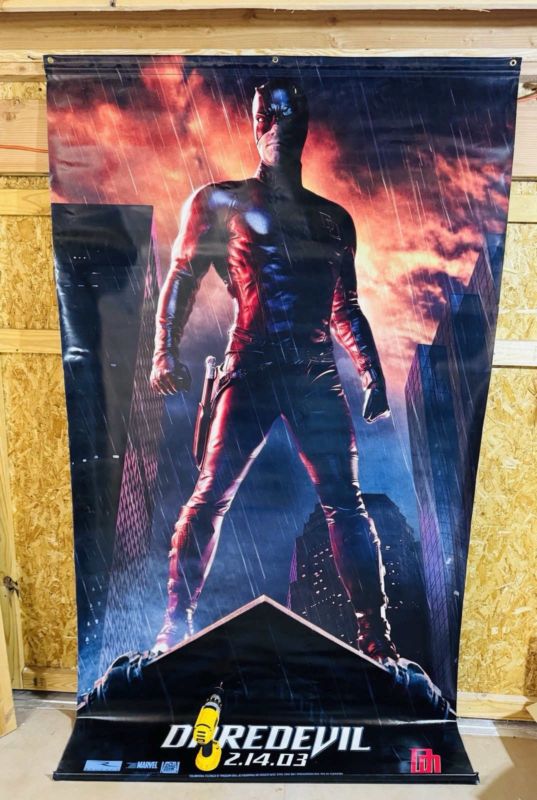 8 Ft. X 5 Ft. Ben Affleck, Daredevil, Original Movie Vinyl Poster Banner Marvel 8 Ft. X 5 Ft. Ben Affleck, Daredevil, Original Movie Vinyl Poster Banner Marvel