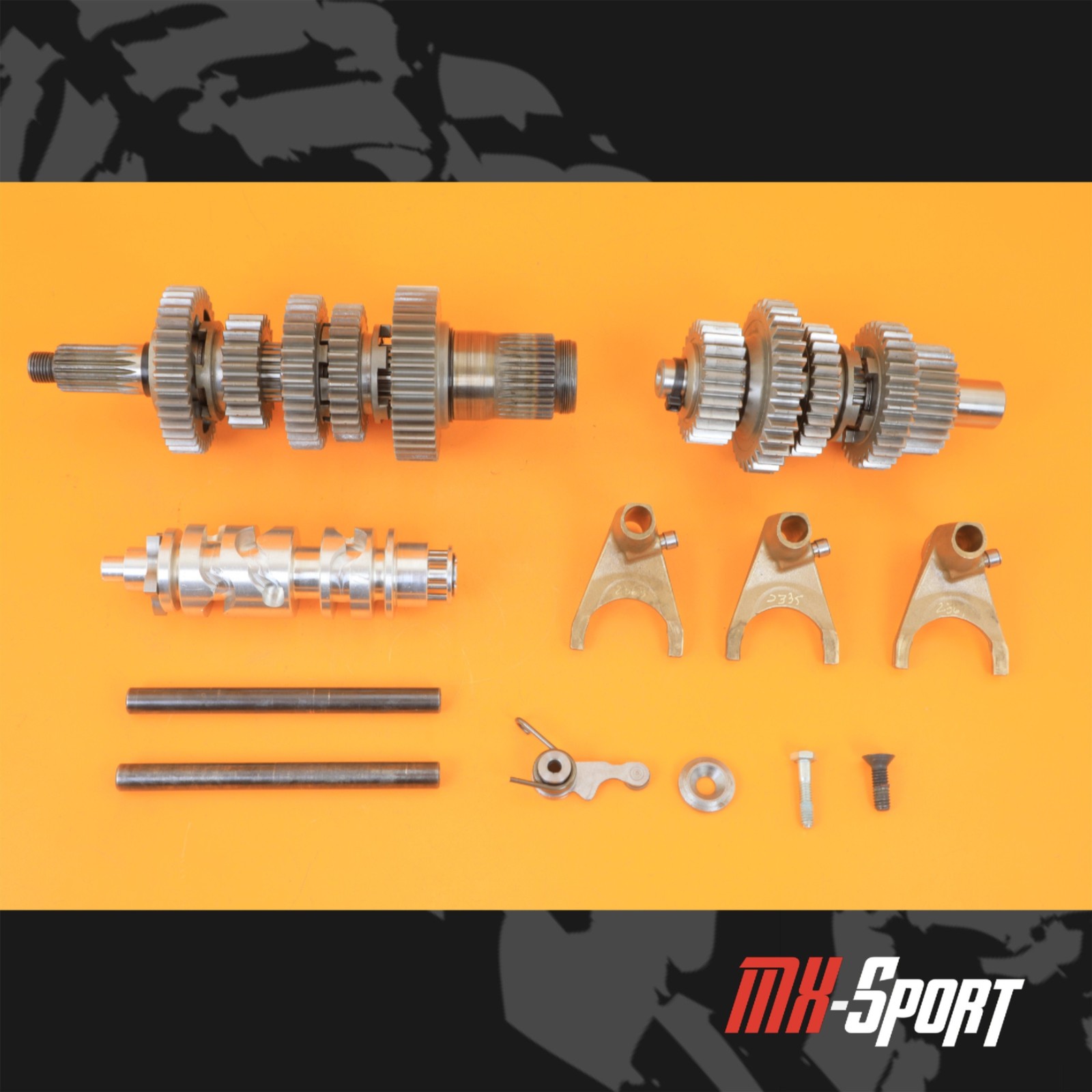 03-07 2004 Buell Firebolt XB9 Transmission Main Counter Gears Shift Forks