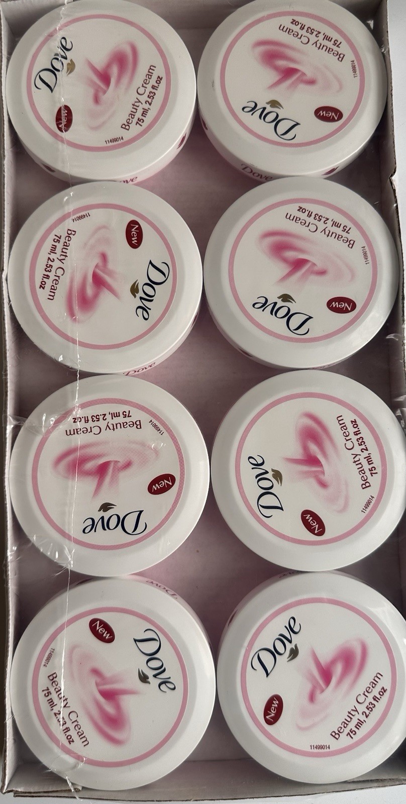 A Pack of 8 Dove Beauty Cream 72ml 2.53 fl.oz A Pack of 8 Dove Beauty Cream 72ml 2.53 fl.oz