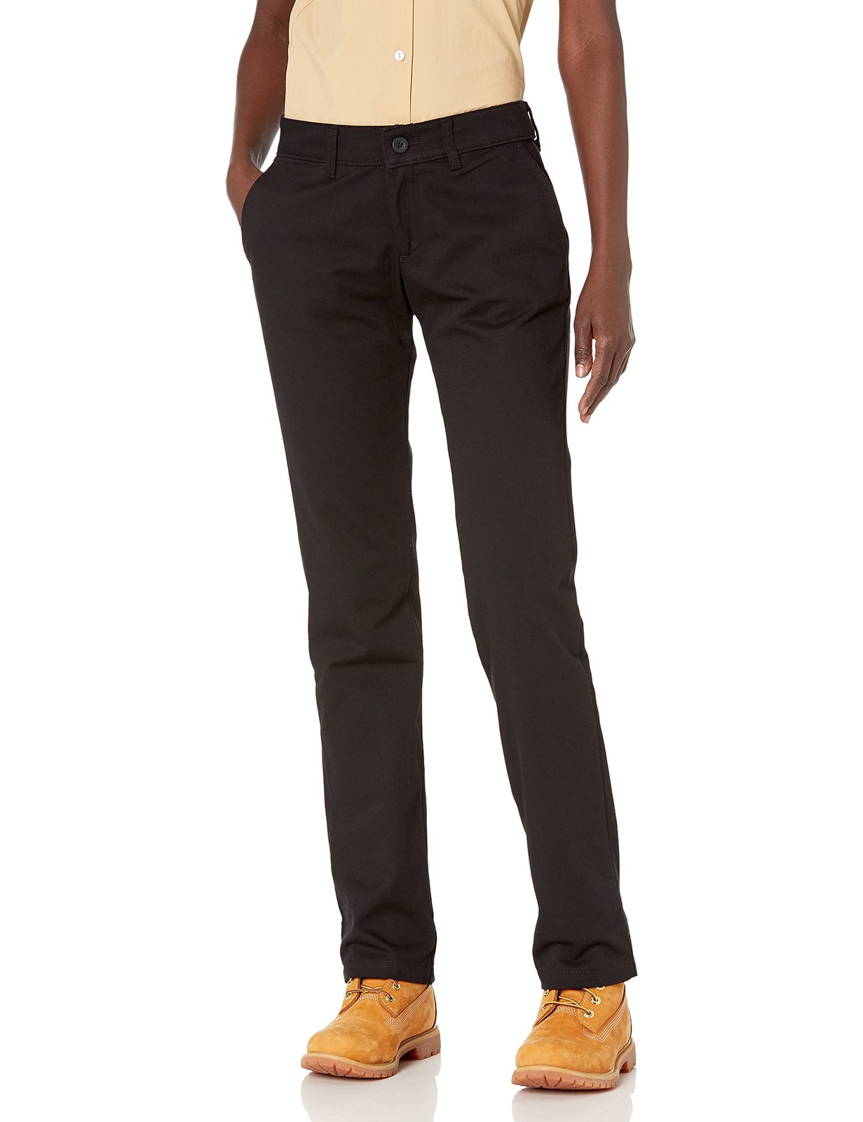 Dickies Women\'s Straight Flex Twill Pant, Rinsed Black, Size 14 Dickies Women\'s Straight Flex Twill Pant, Rinsed Black, Size 14