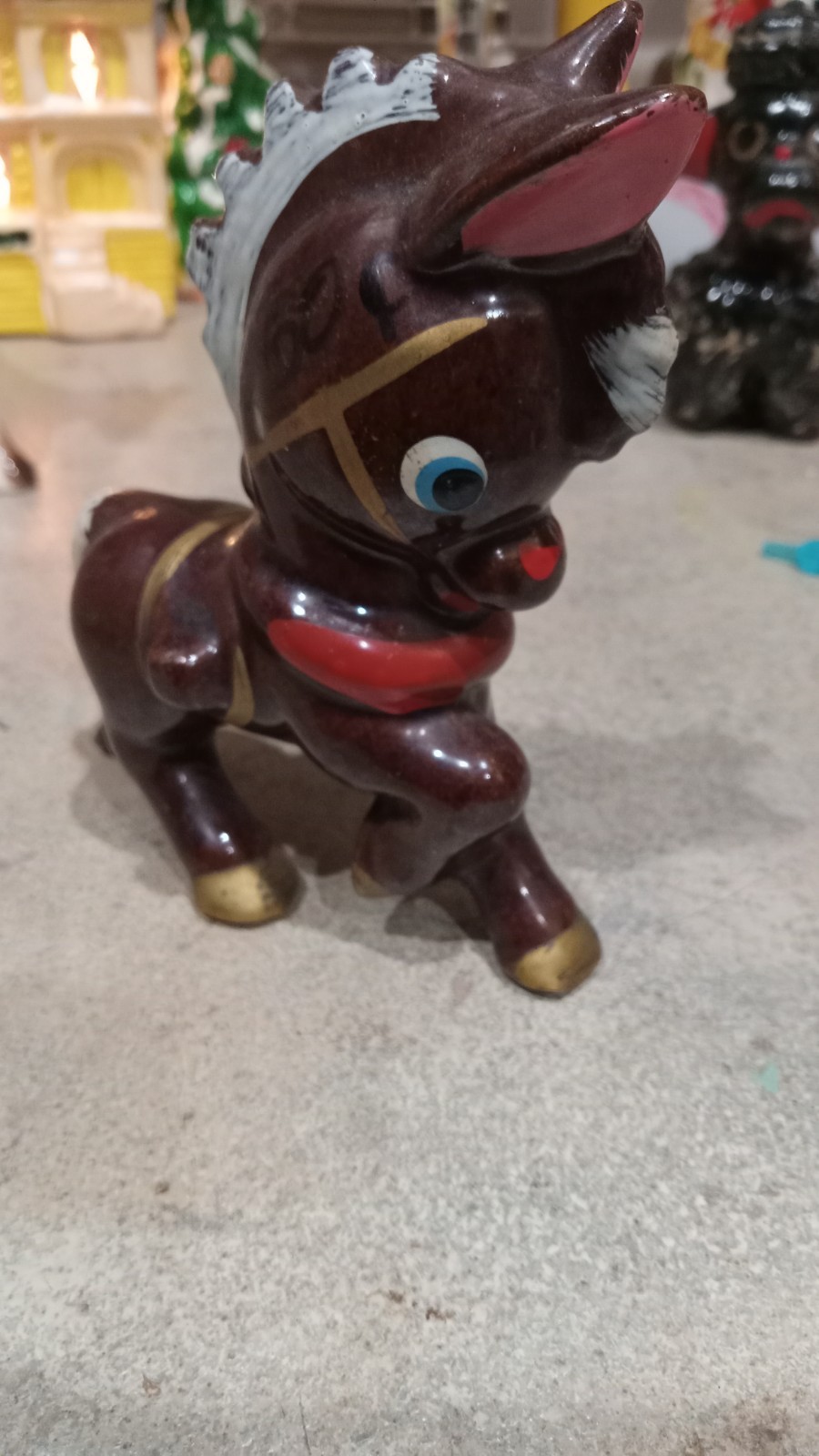 Vintage Tilso Redware Mule, Burro, Donkey 4 Vintage Tilso Redware Mule, Burro, Donkey 4