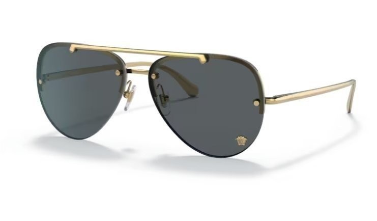 Versace VE2231 100287 Gold/Dark Grey Sunglasses