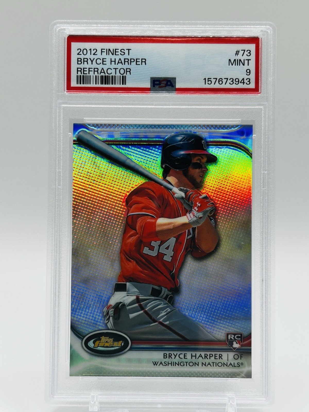 2012 Topps Finest - Bryce Harper Refractor PSA 9 - SHARP CARD 2012 Topps Finest - Bryce Harper Refractor PSA 9 - SHARP CARD